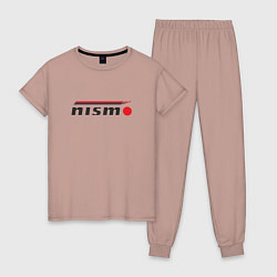 Пижама хлопковая женская Nismo, цвет: пыльно-розовый