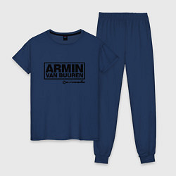 Пижама хлопковая женская Armin van Buuren, цвет: тёмно-синий