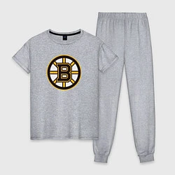 Пижама хлопковая женская Boston Bruins, цвет: меланж