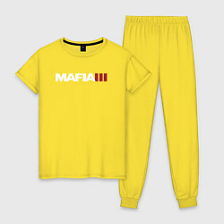 Пижама хлопковая женская Mafia III, цвет: желтый