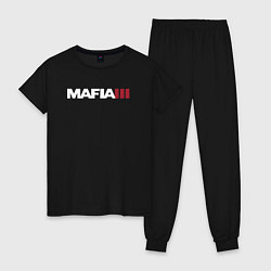 Пижама хлопковая женская Mafia III, цвет: черный