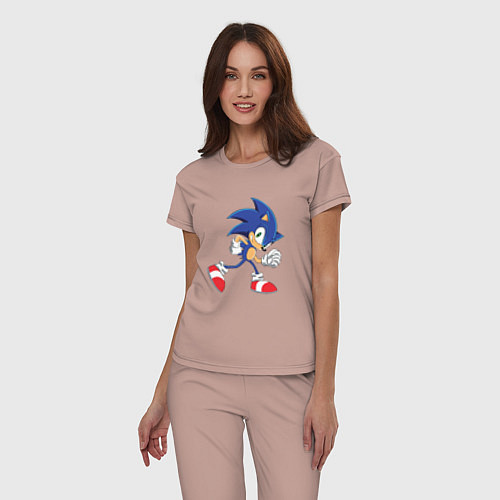 Женская пижама Sonic the Hedgehog / Пыльно-розовый – фото 3
