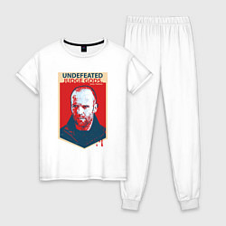 Пижама хлопковая женская Джейсон Стэтхэм, цвет: белый