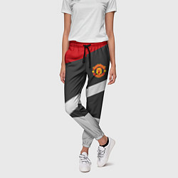 Брюки женские FC Manchester United: Sport Geometry, цвет: 3D-принт — фото 2
