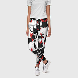 Брюки женские Черный котик, цвет: 3D-принт — фото 2