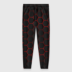 Женские брюки 3D black & red
