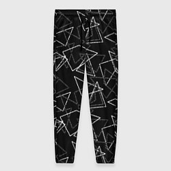 Женские брюки Черно-белый геометрический