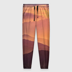 Брюки женские Закат в горах, цвет: 3D-принт