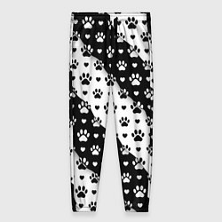 Брюки женские Следы от Лап, цвет: 3D-принт