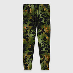 Женские брюки Темные тропические листья