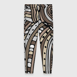 Женские брюки Абстрактный геометрический рисунок от руки Волны,