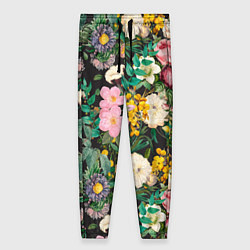 Женские брюки Паттерн из летних цветов Summer Flowers Pattern