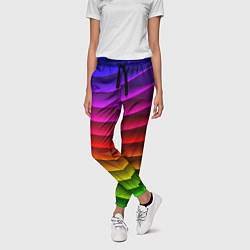 Брюки женские Color line neon pattern Abstraction Summer 2023, цвет: 3D-принт — фото 2