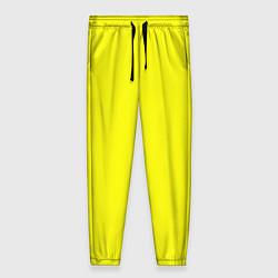 Женские брюки Однотонный неоновый лимонный желтый тон