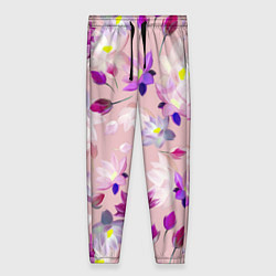 Женские брюки Цветы Разноцветные Лотосы