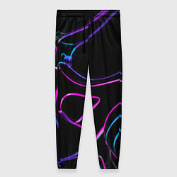 Женские брюки Неоновые линзы во тьме - Фиолетовый