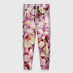 Женские брюки Розовые цветы яркой поляной