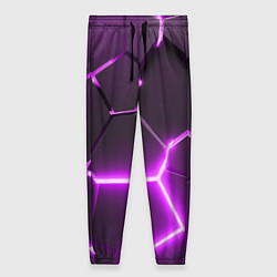 Женские брюки Фиолетовые неоновые геометрические плиты