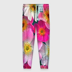 Женские брюки Сказочные разноцветные цветы