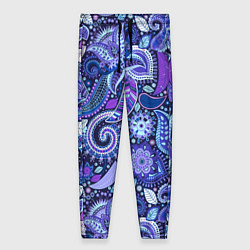 Женские брюки Фиолетовые цветы узор