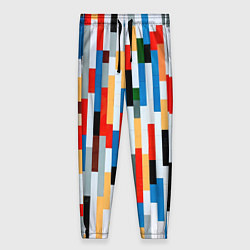 Женские брюки Геометрическое множество разноцветных блоков