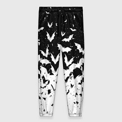 Женские брюки Black and white bat pattern