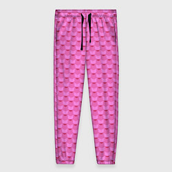 Женские брюки Геометрический современный розовый однотонный узор