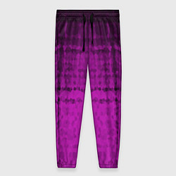 Женские брюки Абстрактный мозаичный черно - пурпурный узор