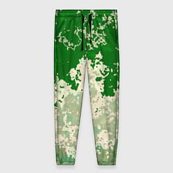 Женские брюки Абстракция в зелёных тонах