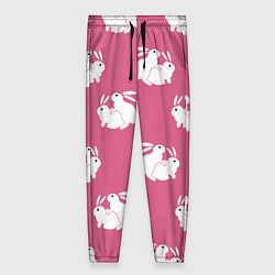 Женские брюки Сексуальные кролики на розовом