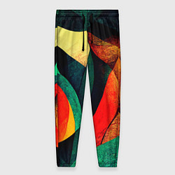 Женские брюки Текстурированная цветная абстракция