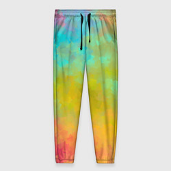 Брюки женские Разноцветная бумага, цвет: 3D-принт