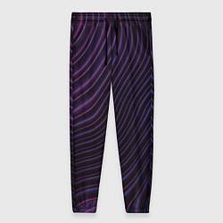 Женские брюки Фиолетово-синяя волнообразная абстракция