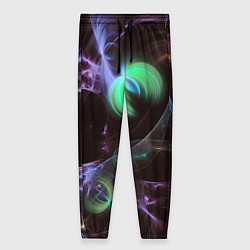 Женские брюки Магические фиолетовые волны и цветные космические