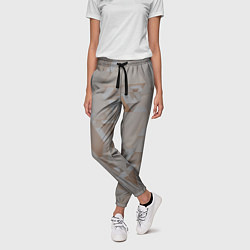 Брюки женские Геометрическое множество серых и бежевых треугольн, цвет: 3D-принт — фото 2