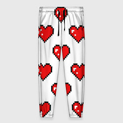 Женские брюки Сердца в стиле пиксель-арт