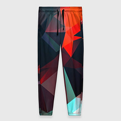 Брюки женские Абстрактное стекло осколки, цвет: 3D-принт