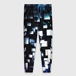 Женские брюки Неоновые кубы абстракция