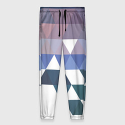 Женские брюки Абстрактные разноцветные треугольники в паттерне