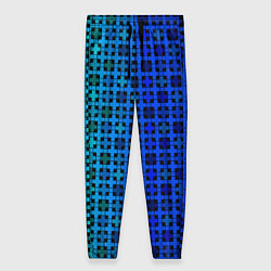 Женские брюки Сине-зеленый геометрический узор