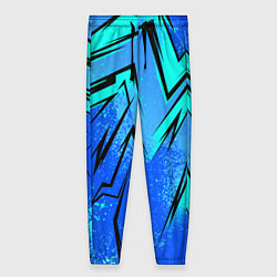 Брюки женские Sport uniform - синие брызки, цвет: 3D-принт