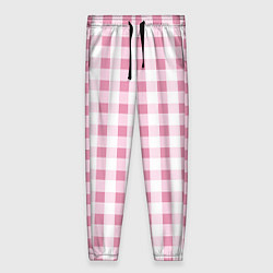 Женские брюки Барби-розовый: клетка