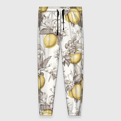 Женские брюки Лимоны - винтаж графика: паттерн