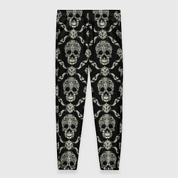 Женские брюки Узор с черепами Pattern with skulls