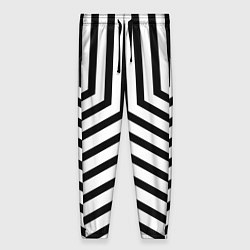 Женские брюки Черно-белые полосы в узоре