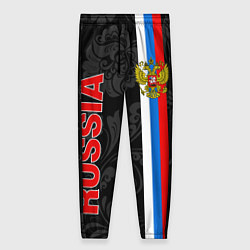 Брюки женские Russia black style, цвет: 3D-принт