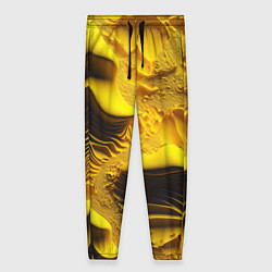 Брюки женские Желтая объемная текстура, цвет: 3D-принт