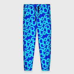 Женские брюки Логотип Барби - синий паттерн