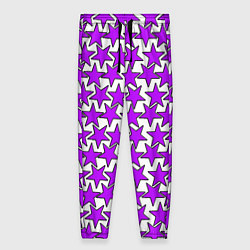 Женские брюки Ретро звёзды фиолетовые