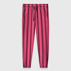 Женские брюки Полосатый тёмно-розовый